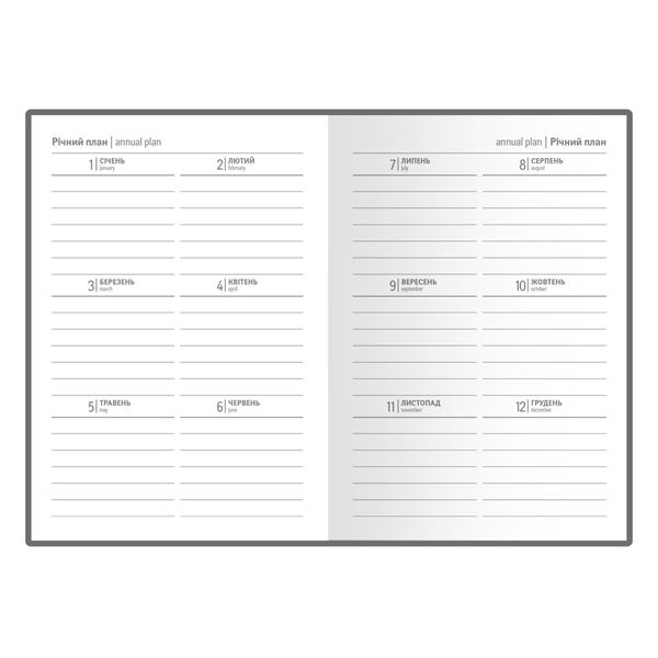 Щоденник датований А6 в лінію Twill на кнопці зелений Поліграфіст картинка 6