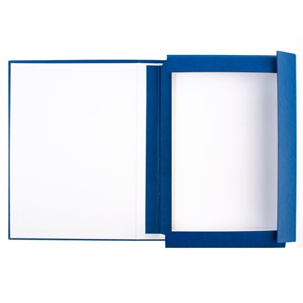 Папка-бокс архівна А4 корінець 30мм, з титулкою, баладек синій Поліграфіст картинка 4