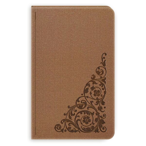 Алфавітна книга А6 в лінію Twill  коричневий Поліграфіст картинка 3
