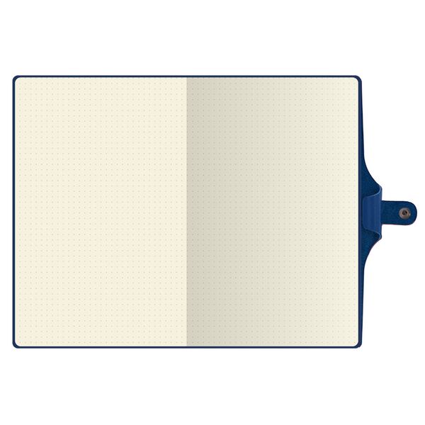 Записна книжка А5 в крапку Twill на кнопці синя, тиснення "СЕРЦЕ" Поліграфіст картинка 3