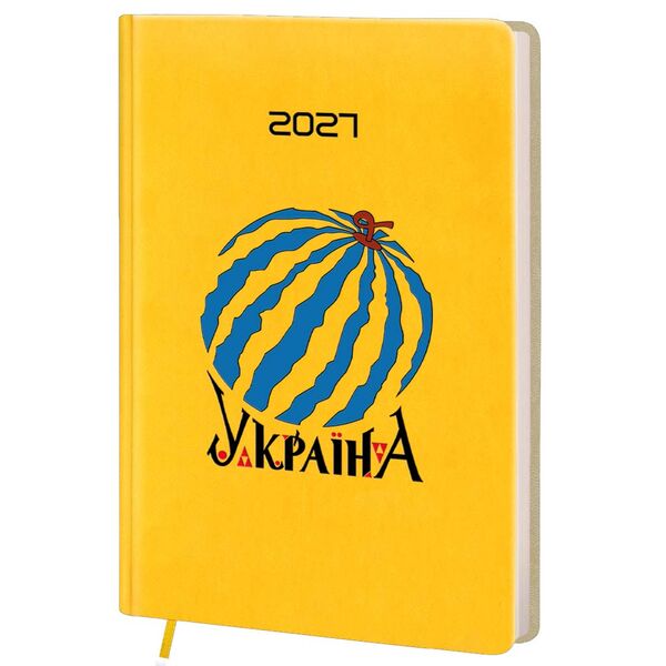 Щоденник датований А5 в лінію Vivella жовтий Поліграфіст