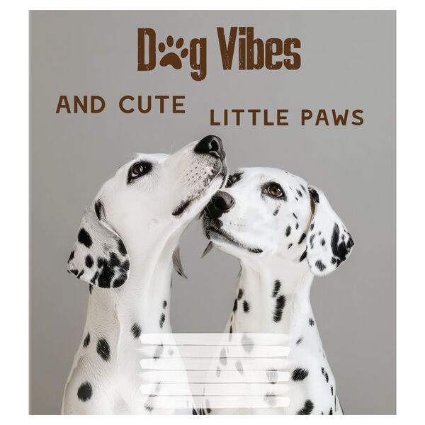Зошит учнівський 24 арк., клітинка, обкладинка повноколірна Серія 231"Dog Vibes" Поліграфіст картинка 6