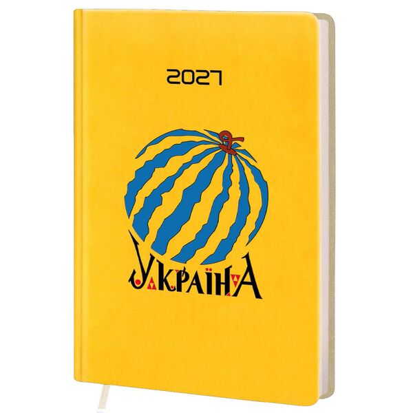 Щоденник датований А5 в лінію Vivella жовтий Поліграфіст