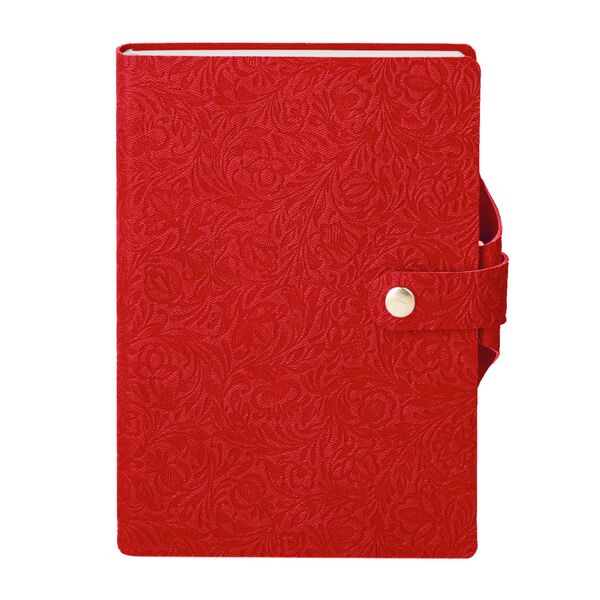 Щоденник недатований B6 в лінію Twill на кнопці червоний Поліграфіст
