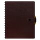 Щоденник недатований А5 на пружині, в лінію, Nebraska на кнопці коричнев