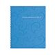 Блокнот, В5, 80 арк., клітинка, обкладинка пластикова, пружина, блакитний BAROCCO