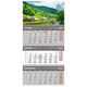 Календар квартальний на 3 пружини, розмір 360х685 мм, "Карпатське село"