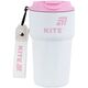 Термокружка 450 мл, біло-рожева
