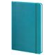 Записна книжка А5 в лінію Twill на гумці бірюза