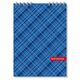 Блокнот A5, 48 арк., клітинка, обкладинка картон, пружина, Серія "Шотландка синя 2"