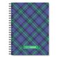 Блокнот A5, 100 арк., клітинка, обкладинка твердий картон, пружина, Серія "Шотландка фіоле" Поліграфіст картинка 2